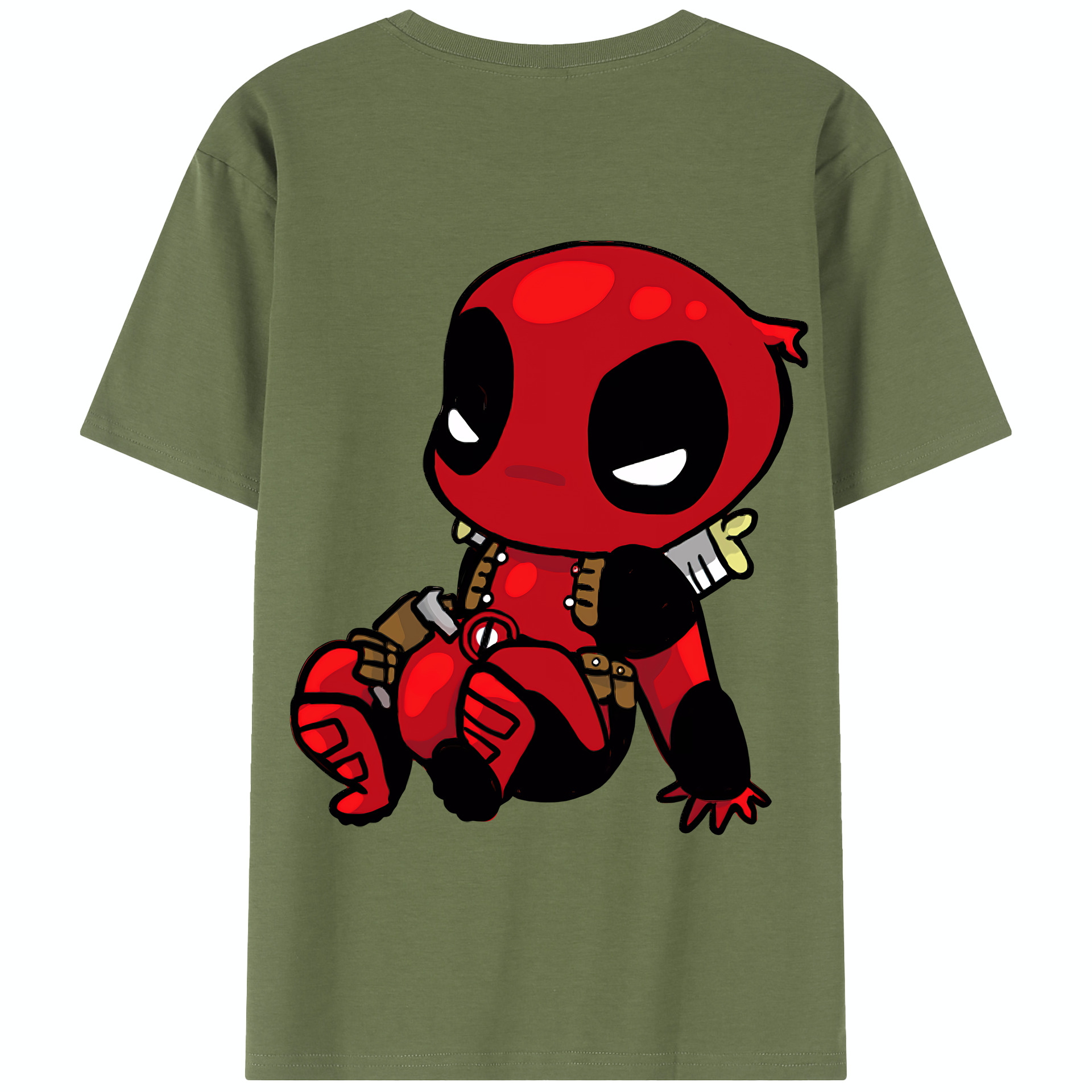 （画像用） Deadpool デッドプール 綿100％半袖Tシャツ（背面プリント）